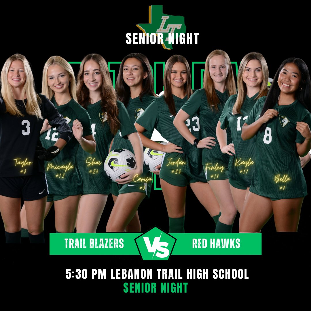 💚⚽️🎓Tomorrow is senior night for these Trail Blazers!  Join us as we celebrate the dedication and achievements of our seniors. Let’s rally behind them and make tonight unforgettable. Go Blazers🔥⚽️💚