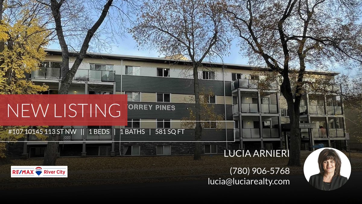 NEW LISTING ! Here's my new listing on the market. Call me anytime if you're interested in viewing this home or  if you have any questions about selling or purchasing  
 Lucia Arnieri
(780) 906-5768!

LUCIA... homeforsale.at/107_10145_113_…