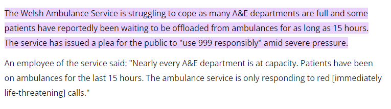 @ScottishLabour Welsh, Labour-run Ambulance service.....No word from OptionalIdentityMark about this
A Welsh Ambulance Service boss said patients are 'waiting a very long time for our help'