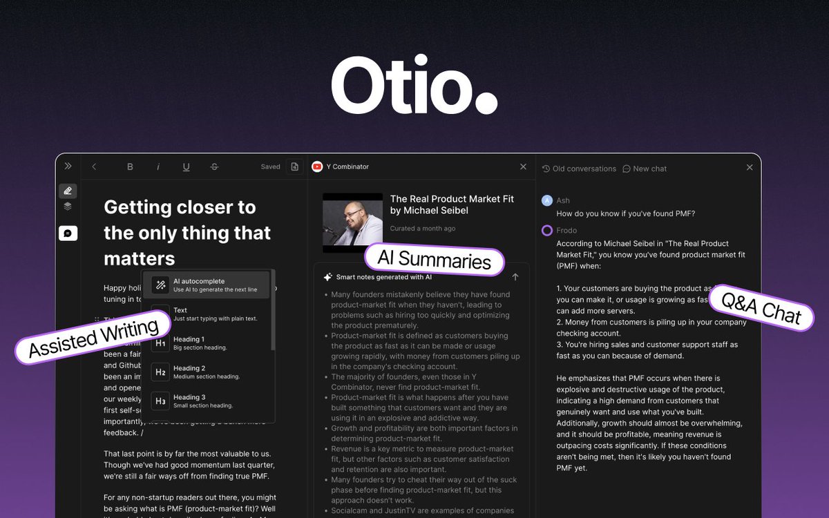 We're changing our name to Otio 🎉 This isn't some flashy re-brand. And no, we're not pivoting. We're still the same team working on building the best place on the internet to consume, think and create.