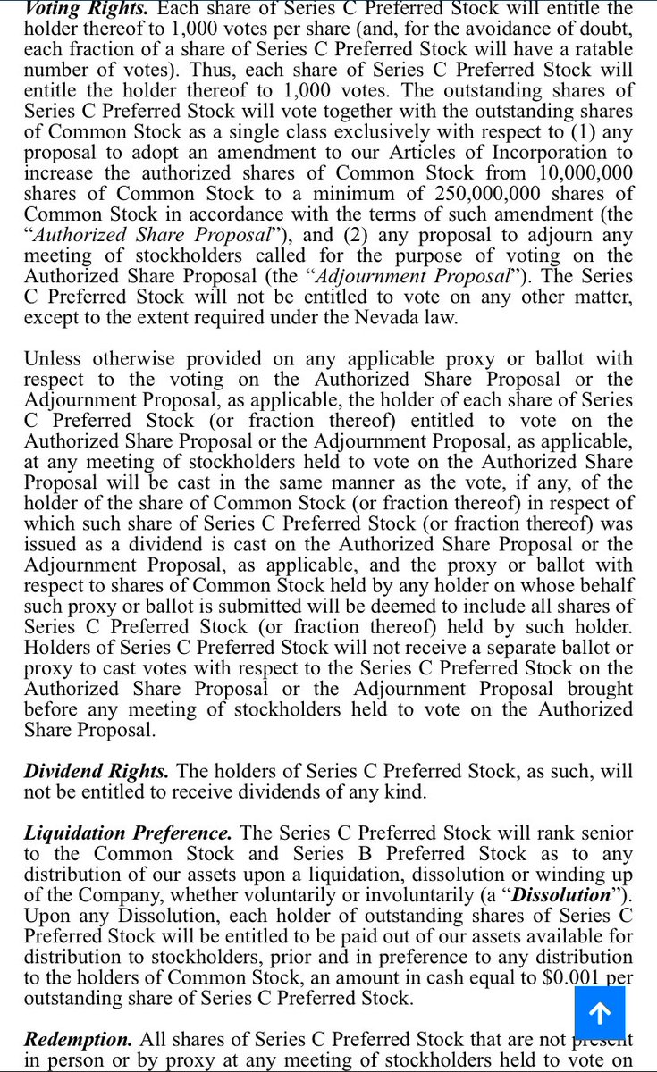 bruhders2's tweet photo. $MMAT @perspective508 why does the 8-k for the series C (voting rights) preferred stock include a liquidation preference clause? @palikaras? https://t.co/o1VShVis0Q