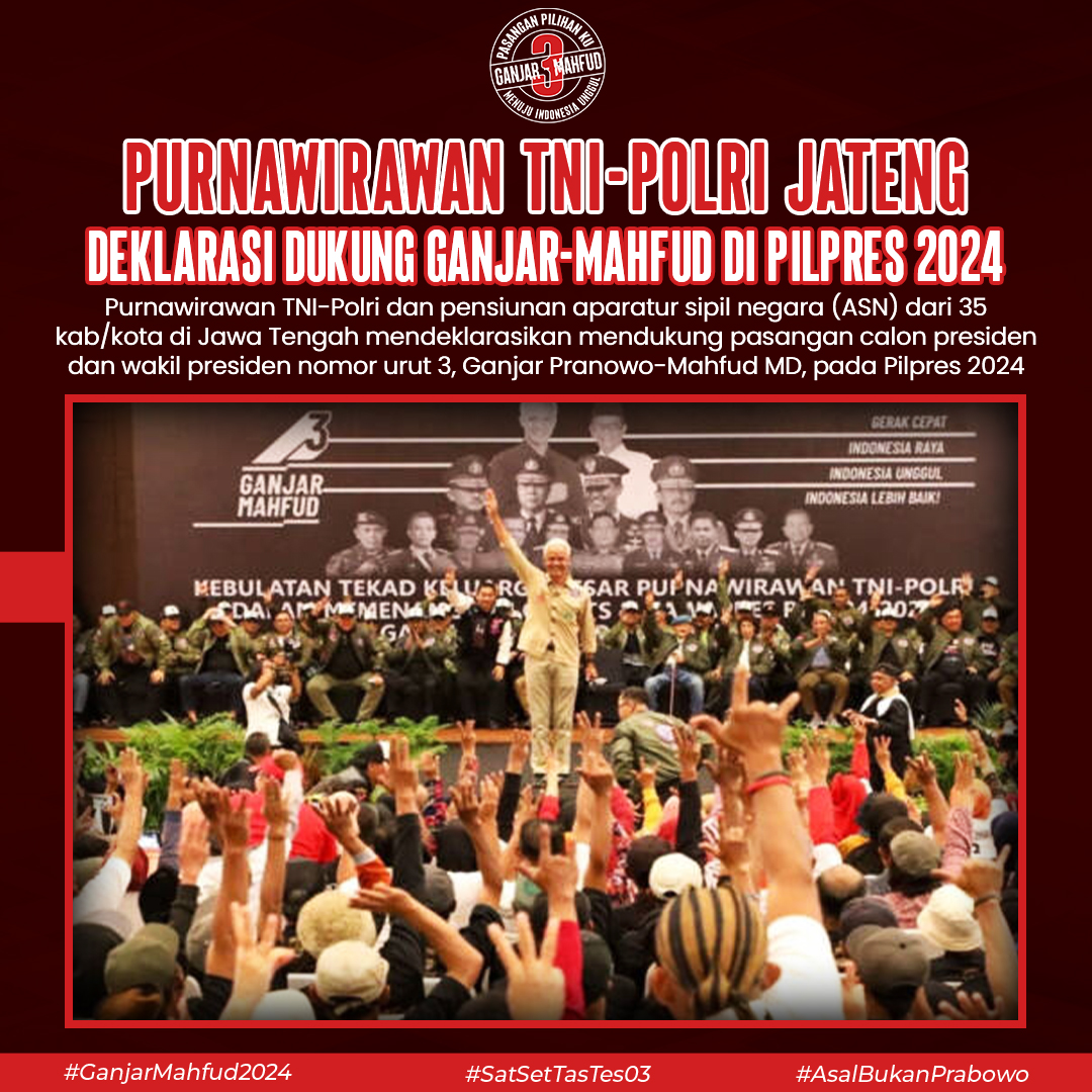 NoviaSuc1H's tweet photo. Didukung Purnawirawan Jenderal TNI-Polri, Ganjar-Mahfud Makin Percaya Diri Menangkan Pilpres 2024.

di gbk 6 SD Fedi Nuril Kangen Tidur Banyuwangi Menteri Kebangun https://t.co/tJ4zYqV0iQ