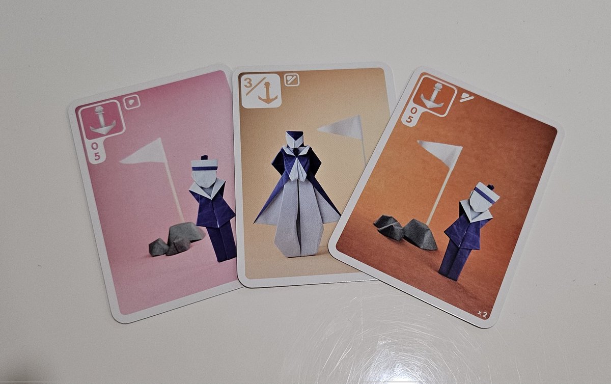 AggiePaints's tweet photo. Sea, Salt and Paper is a cool game and you should play it. Just look at these origami designs 💚
#origami #cardgame #seasaltandpaper https://t.co/bVPmHKdSRC