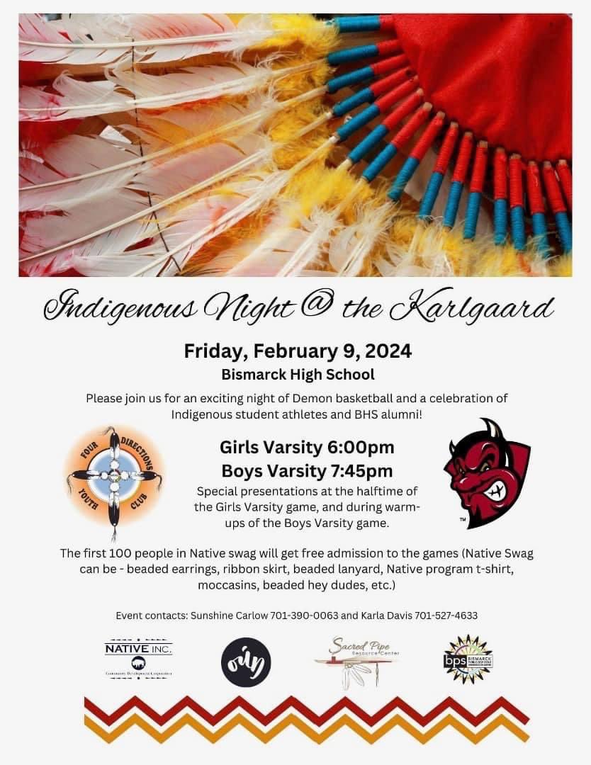 Tomorrow night is our first Indigenous Night at BHS. I’ve had the privilege of coaching players of all different backgrounds, and our indigenous athletes have played a huge role! I’m very proud to coach at a school where inclusivity is stressed am excited to celebrate it!