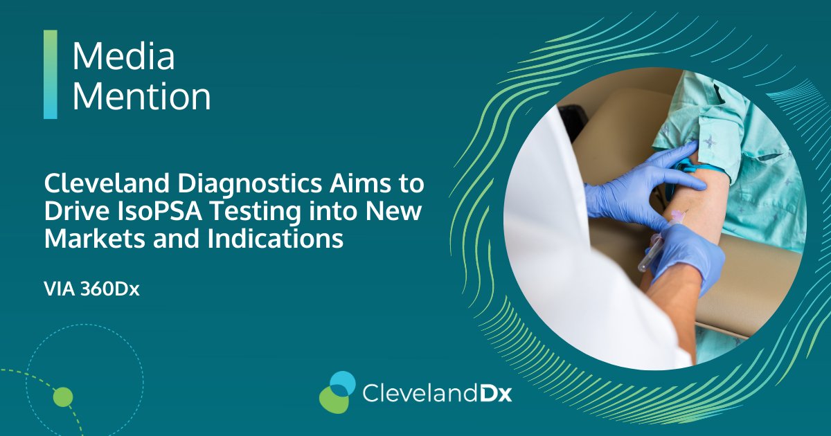 Thanks @abonislawi at @360Dx, for the interview with #ClevelandDx CEO, Arnon Chait, highlighting IsoPSA's benefits and future plans.

bit.ly/3SzSHiG

#CancerDiagnostics #ProstateCancer
