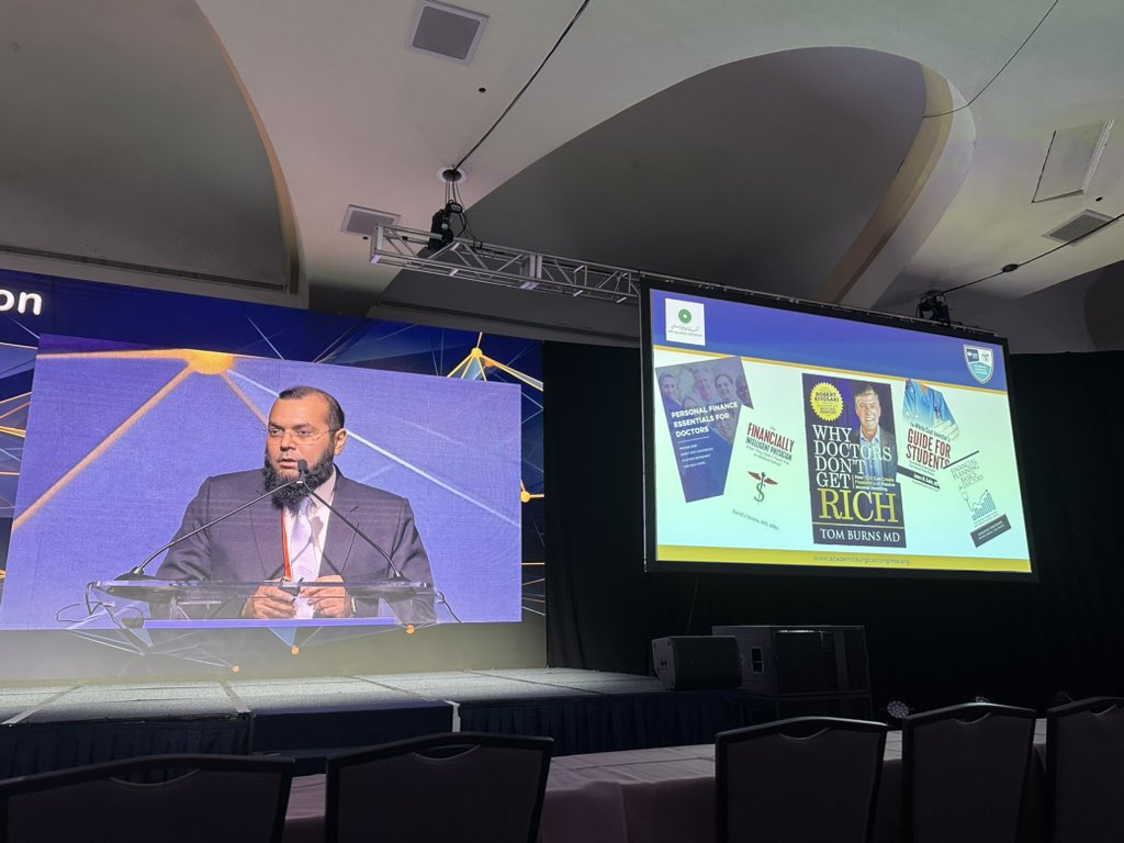 SaqibBakhshi's tweet photo. Grateful to @AcademicSurgery &amp; my mentor @AdilHaiderMD for the opportunity to present our work on financial literacy among surgeons at #ASC2024 in Washington DC. 

Super thrilled after my first plenary talk at the world’s largest academic conference for surgeons! 🙂 https://t.co/3rNt7vEP5x