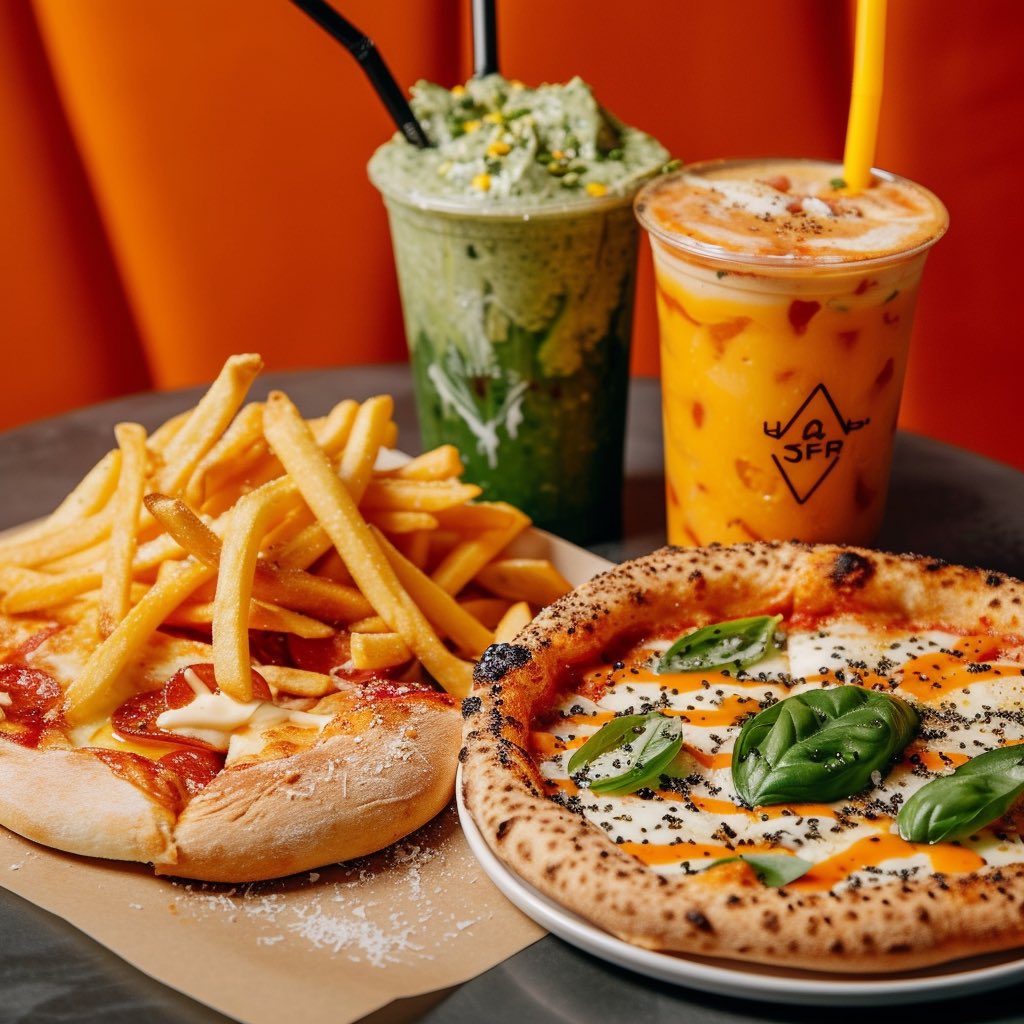 🚀 Dive into flavor heaven with SV365 Technologies! 🍔🍕 From crispy fries to refreshing smoothies &amp; mouthwatering Italian Stone Baked Pizza, our 24/7 food revolution is here to tantalize your taste buds! Ready to join? #SV365 #FoodRevolution #InnovationUnleashed 🥤