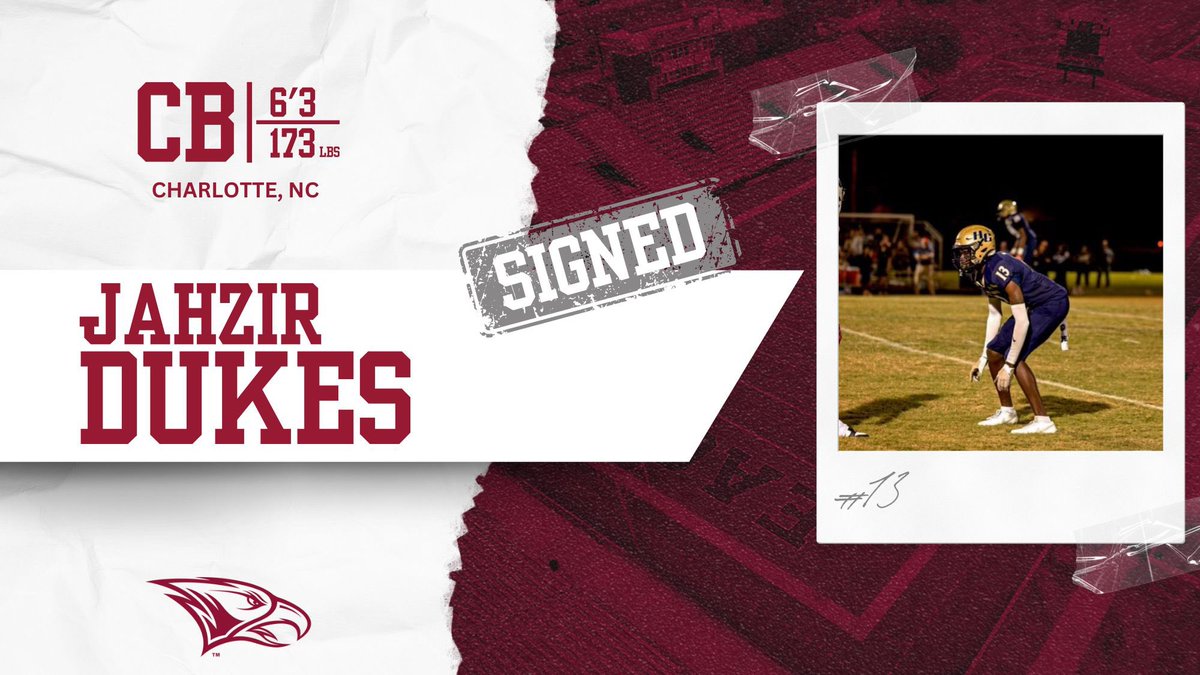 WELCOME TO THE #NCCU FAMILY! Jahzir Dukes, CB, 6-3, 173. Hickory Grove Christian School (Charlotte, N.C.) NCISAA 11-Man Division II All-State Team. NCISAA Big 6 All-Conference. SIGNING DAY CENTRAL: nccueaglepride.com/signingday/foo… #EaglePride #BeGREAT @JahzirD