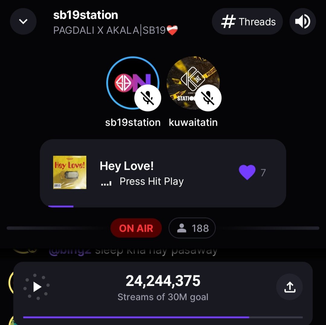 LSS po ang inyong lingkod🥹💞

🔗 stationhead.com/sb19station

@PressHitPlay
PHP HEY LOVE OUT NOW
#HeyLoveOutNow #PHPHeyLove #PRESS_HIT_PLAY #PHP