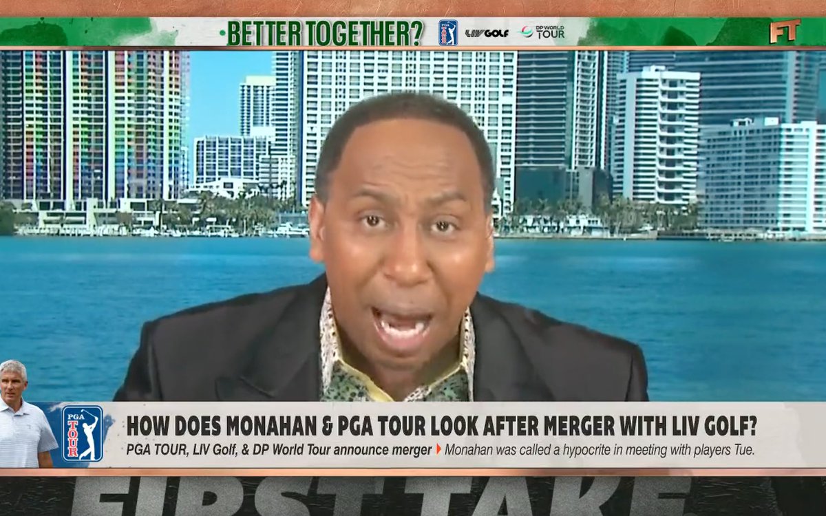 LIVTracking's tweet photo. 🚨 ESPN’s @stephenasmith on the OWGR yesterday:

“It’s time we expose the corruption in the official world golf rankings. We need transparency, fairness, and a system that rewards talent, not the interests of a select few. It's a complete and utter disgrace”

#LIVGolf #PGATour https://t.co/4uJ01RPrGU