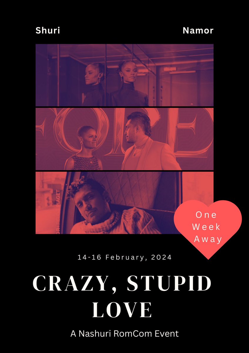 RomComNashuri's tweet photo. WE ARE ONE WEEK AWAY!

Reminder that the event will run from Feb 14-16 with 4 prompts on the 14th, 4 on the 15th, and a free day on the 16th for anything that doesn’t fit the tropes on the other days. 

We’re excited to see what you guys have been working on! #romcomnashuri https://t.co/lmuqlcQwZp