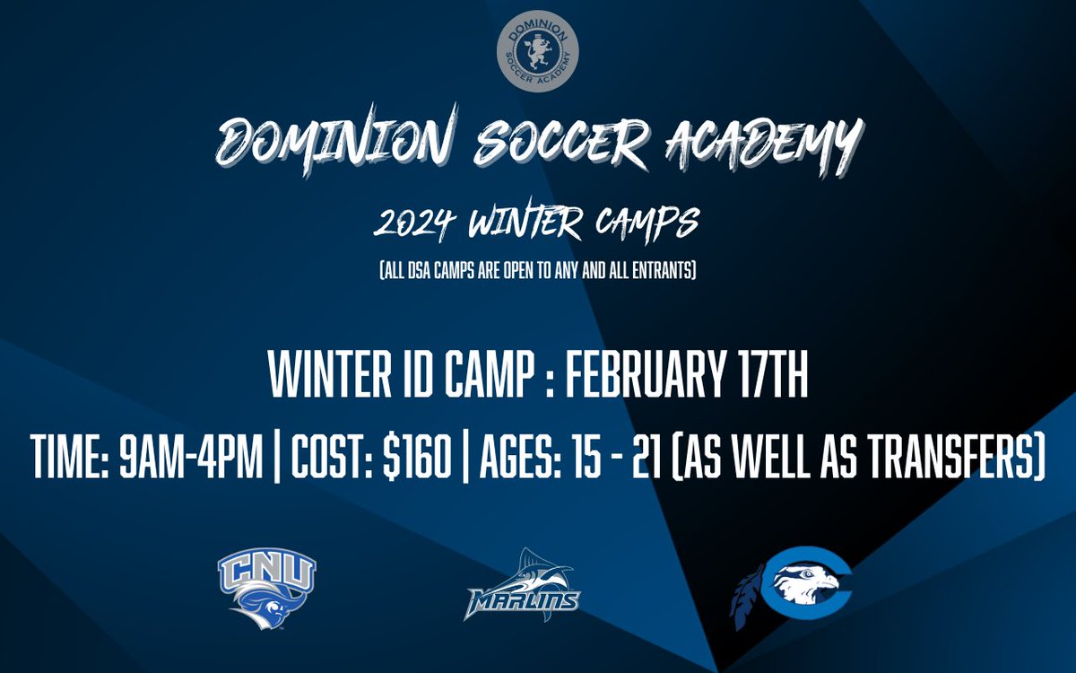 ID Camp is Nearly Here! Only 5 Spots Remain and GK Registration is Sold Out! To sign up visit: dominionsocceracademy.com