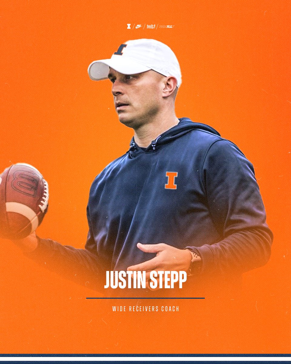 Leading our wide receivers, @coachjstepp. #Illini // #HTTO // #famILLy