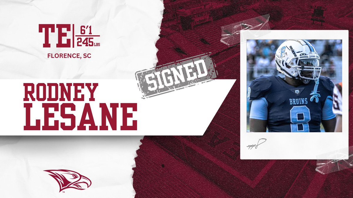 WELCOME TO THE #NCCU FAMILY! Rodney Lesane, TE, 6-1, 245. South Florence HS (Florence, S.C.) Region VI 4A Offensive Player of the Year. Pee Dee TE of the Year. SCFCA All-State. 2 time All-Region. SIGNING DAY CENTRAL: nccueaglepride.com/signingday/foo… #EaglePride #BeGREAT @RodneyLesane2