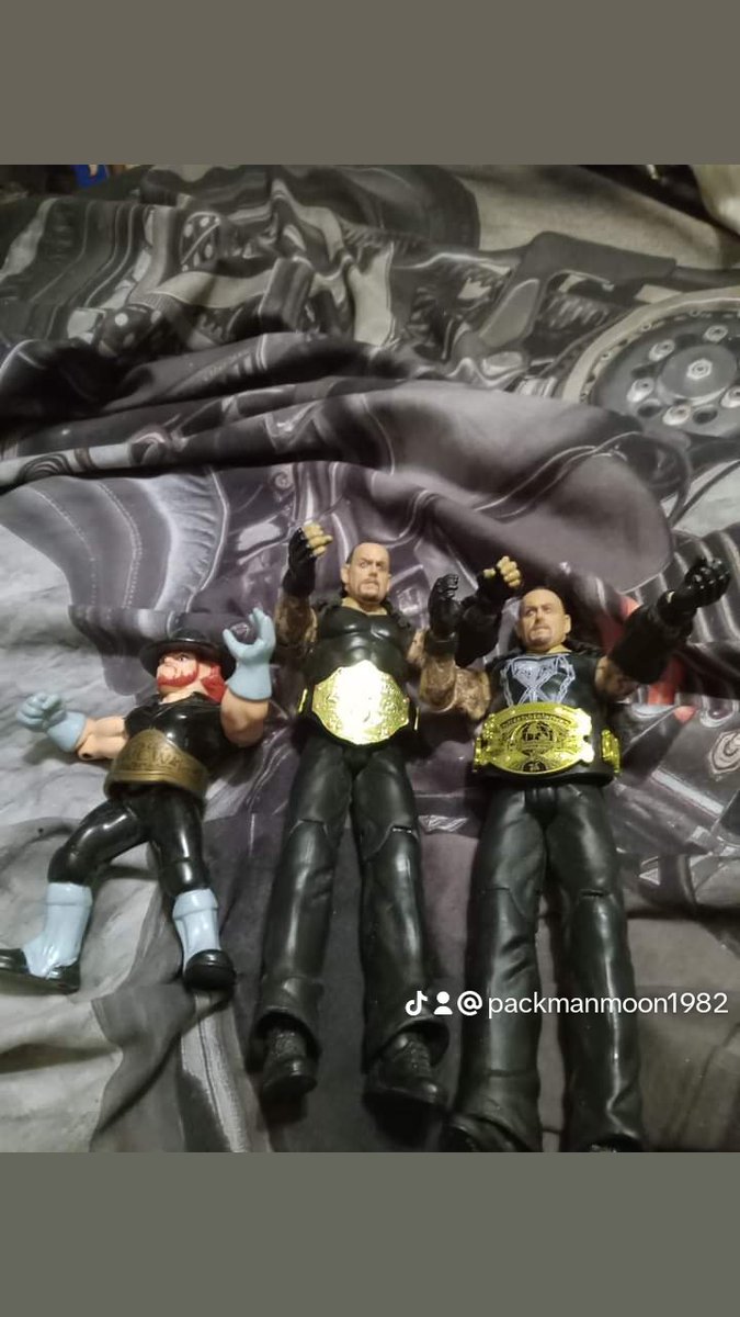 Found The Undertaker's WWE Championship Belt, now he's got his WWE World Heavyweight Championship Belt and his WWE Championship Belt and his WCW Tag Title Belt!!! Now to locate his Hardcore and WWF tag Title belts and he'll have all of his titles!!! Found them both on Ebay!!!