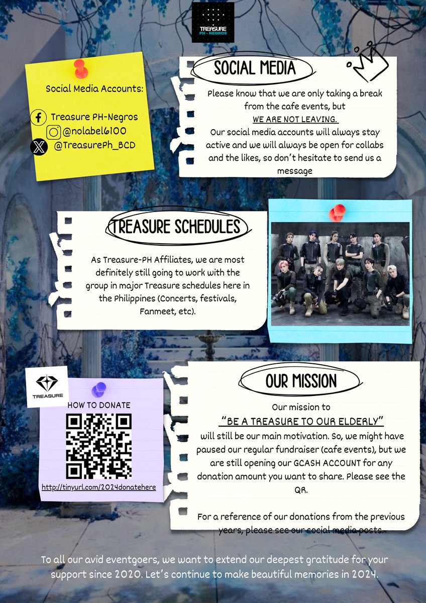 TreasurePh_BCD's tweet photo. TEUHA!!
Yall been waiting for us, haven't you?
We are gladly(well not so much) sharing with you our 2024 plans and we are hoping for your complete understanding.
In 2024, we still look forward to all your proactive energies as we make this year a better one.
SEE YOU AROUND TEUME! https://t.co/aYACqCNtdV
