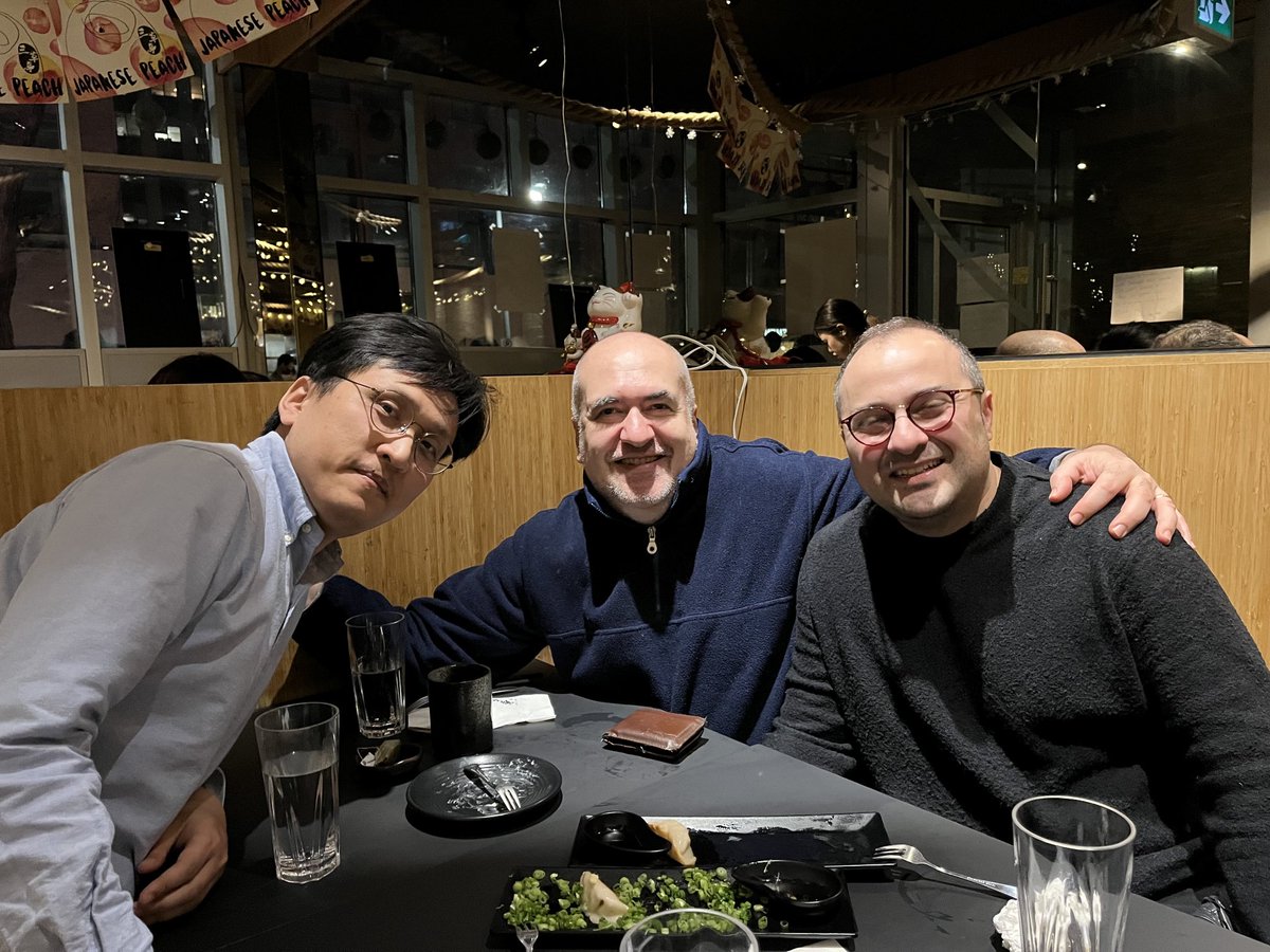 Wonderful dinner with ⁦<a href="/DaisoonKim/">Daisoon Kim</a>⁩ and ⁦<a href="/galipkemal/">G. Kemal Ozhan</a>⁩!