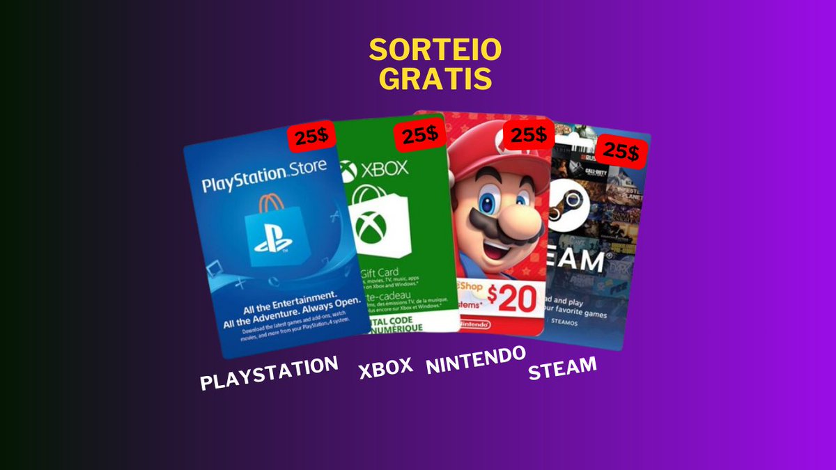 Sorteio Grátis 🎁 #enebasorteios   

Regras 
-Retweetar este post 
-Seguir os 3 perfis  <a href="/enebasorteios/">Eneba e Gamivo presentes</a> , <a href="/enebaofertas/">Eneba Ofertas</a> e @JhonJhonOff

Resultado dia 11/02 ou quando o bater 500 retweets
(quanto mais amigos marcar mais rapido acontecerá o resultado)