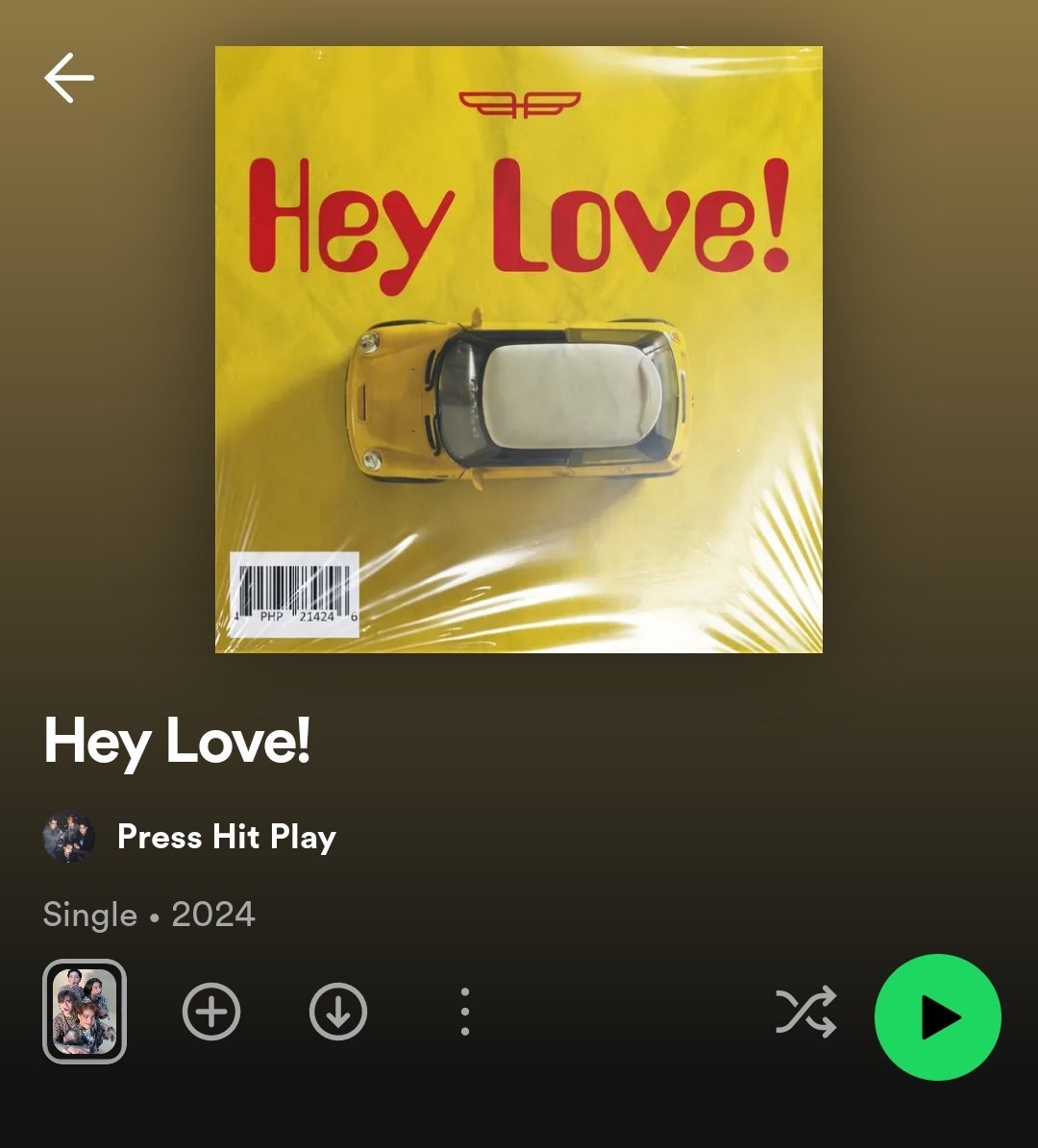 Good morning sa Press Hit Play, at sa Press Hit Play lamang! 

Stream 'Hey Love' by Press Hit Play on Spotify, and don't forget to use these hashtags 

PHP HEY LOVE OUT NOW
#HeyLoveOutNow #PHPHeyLove #PRESS_HIT_PLAY #PHP