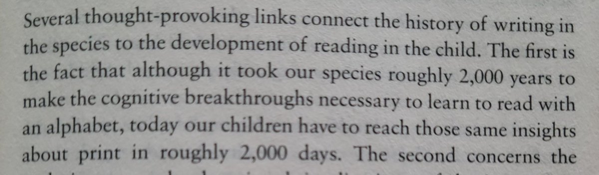 Still slowly making my way through Proust and the Squid. This book is amazing for the simplicity that the language puts things that I took for granted. Below is another great example. I am loving all there is to take in with this book.