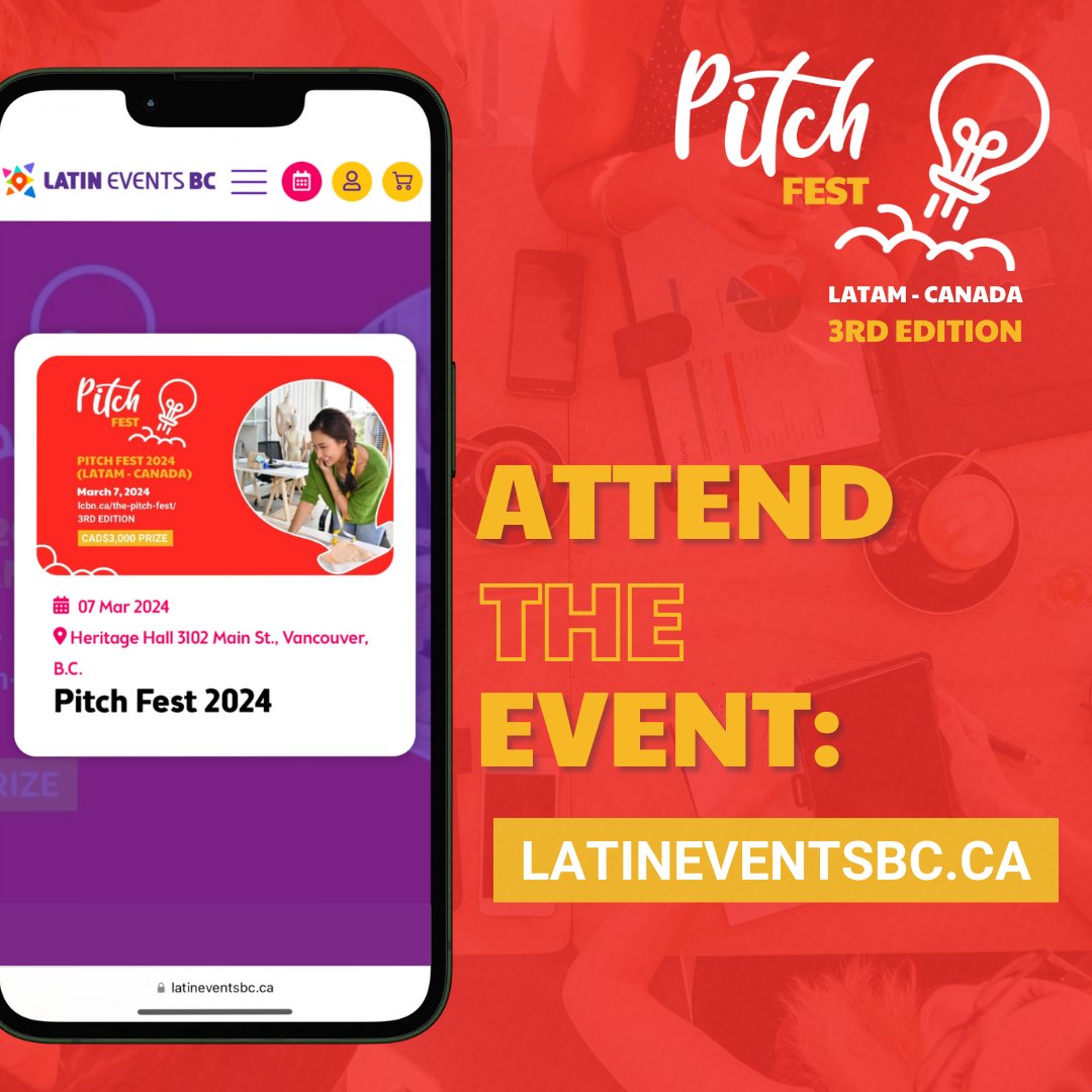 Join us at our next #PitchFest 2024, and get ready to hear inspiring pitches from our top entrepreneurs and innovators.

- March 7, 2024
- Heritage Hall, 3102 Main St., Vancouver
- 5:00 PM

Please register for free. Few spots are available!
Link: bit.ly/PitchFestAtten…