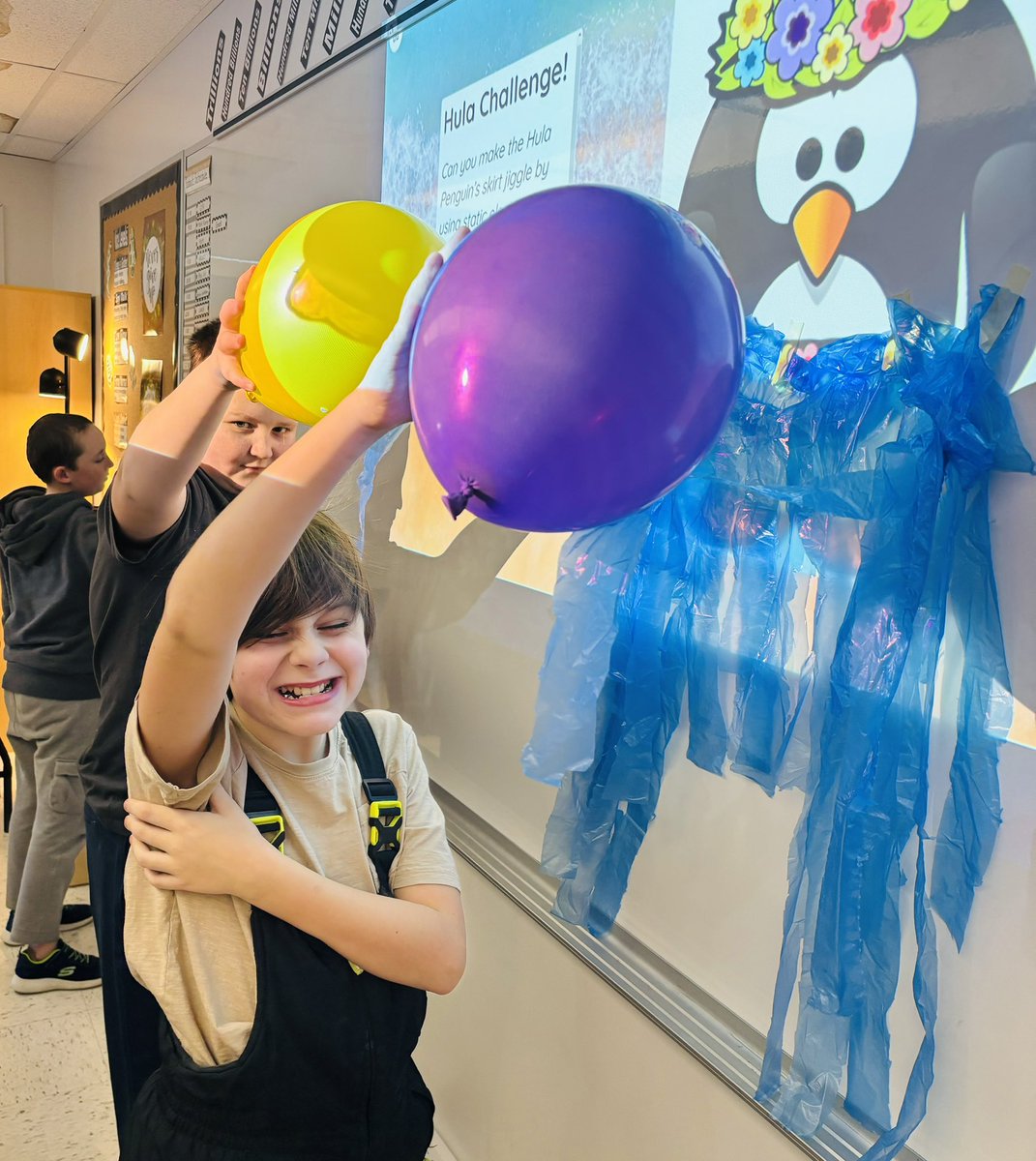 Experimenting with static electricity in 604 today @GPVanierJH!
