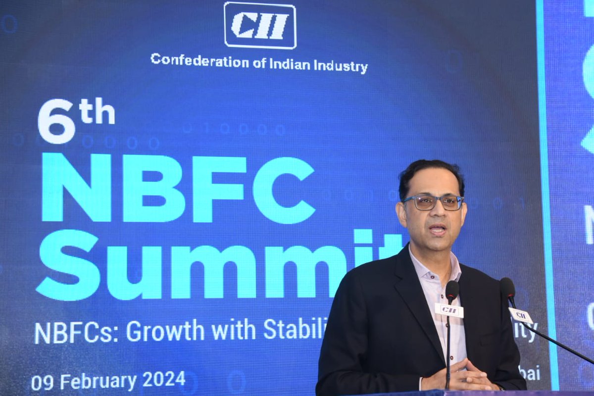 '#Technology is essential for NBFCs for providing the right products and services in business.' - @sanjivrbajaj, Immediate Past President, CII and Chairman & Managing Director, @Bajaj_Finserv at #CIINBFCSummit2024 #FinancialInclusion @CII4WR