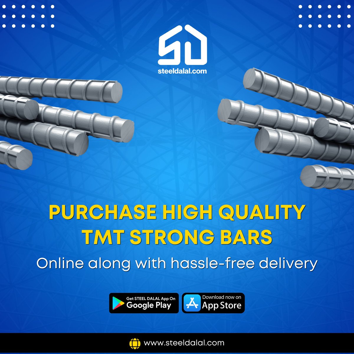 steeldalal_'s tweet image. Elevate your construction projects with our premium TMT strong bars – the cornerstone of durability and strength.

#constructionsDeals #Steelsolution 
#onlinesteelmarketplace #SteelDalal 
#StrongFoundation #HighQualitySteel 
#BuildersChoice #StructuralStrength 
#BuildingMaterials