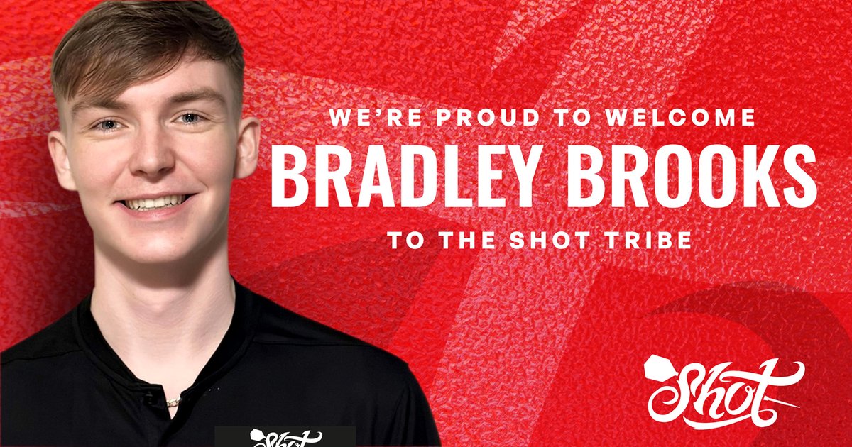 NEW PLAYER ANNOUNCEMENT! We're thrilled to announce Bradley Brooks has joined the Shot Team. Bradley has been competing against the best players in darts for many years, and just a few weeks shy of turning 24, the former World Youth Champ has a bright future in the sport. We're
