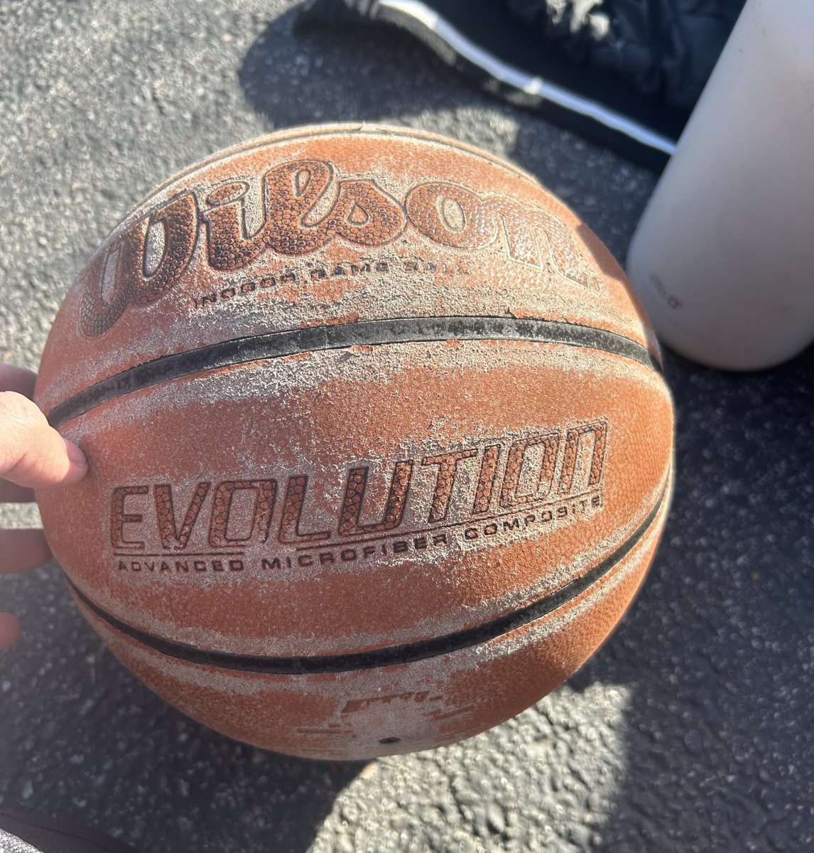 theletterkei's tweet image. I need to show you guys a basketball someone brought to the court today