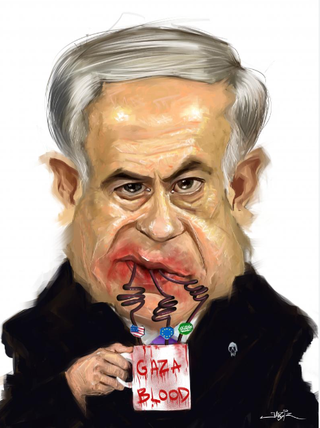 KADER733's tweet photo. @netanyahu bloodsucking demon. https://t.co/ZHA47TVGue