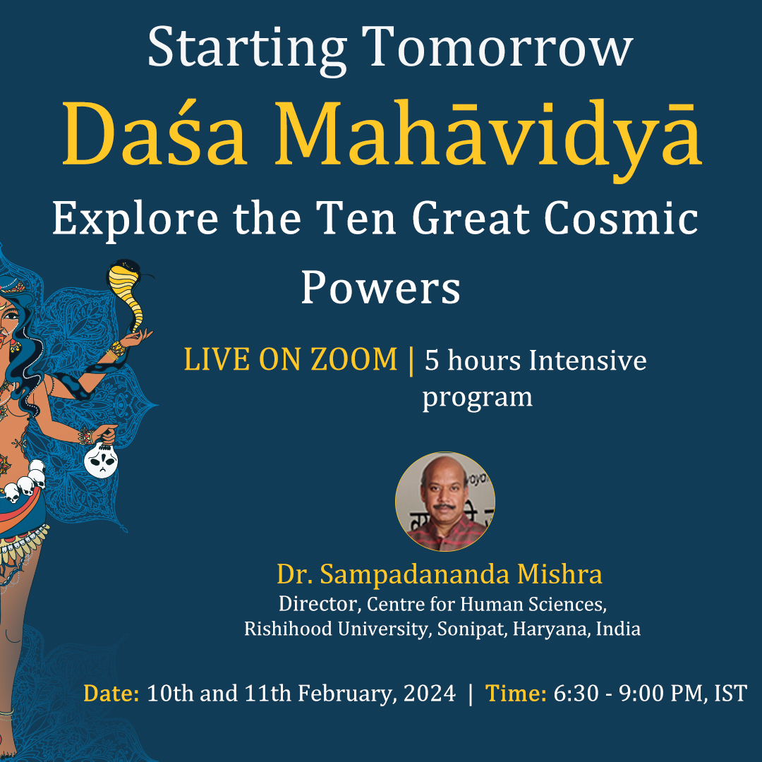 hellomyyoga's tweet image. Join the "Dasa Mahavidya" Journey! Starting Tomorrow, avail the rare wisdom as Dr Sampadananda Mishra brings insights from ancient and modern texts, harmonising tantric, Vedic, and Vedantic wisdom.

Register here! hellomyyoga.com/yoga-courses/d…

#dashamahavidya