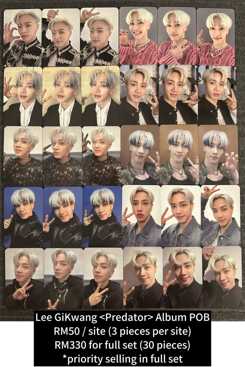 Byour_Light's tweet photo. [WTS]

Lee GiKwang <PREDATOR> Album POB

RM50 / site (3 pieces per site)
RM330 for full set (30 pieces)

*priority selling in full set

#HIGHLIGHT #하이라이트 
#PasarBeastHighlight
@PasarB2stHl https://t.co/QmvBinIQja