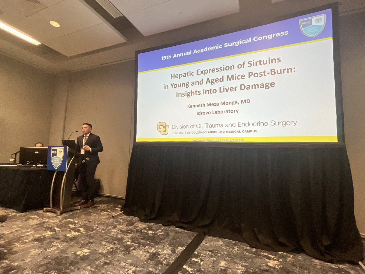 I had the honor to present our research findings at the #AcademicSurgicalCongress2024 ASC. Such a great experience! 
#Research #BurnSurgery #Trauma #IMG #UCAnschutz #UCSurgery