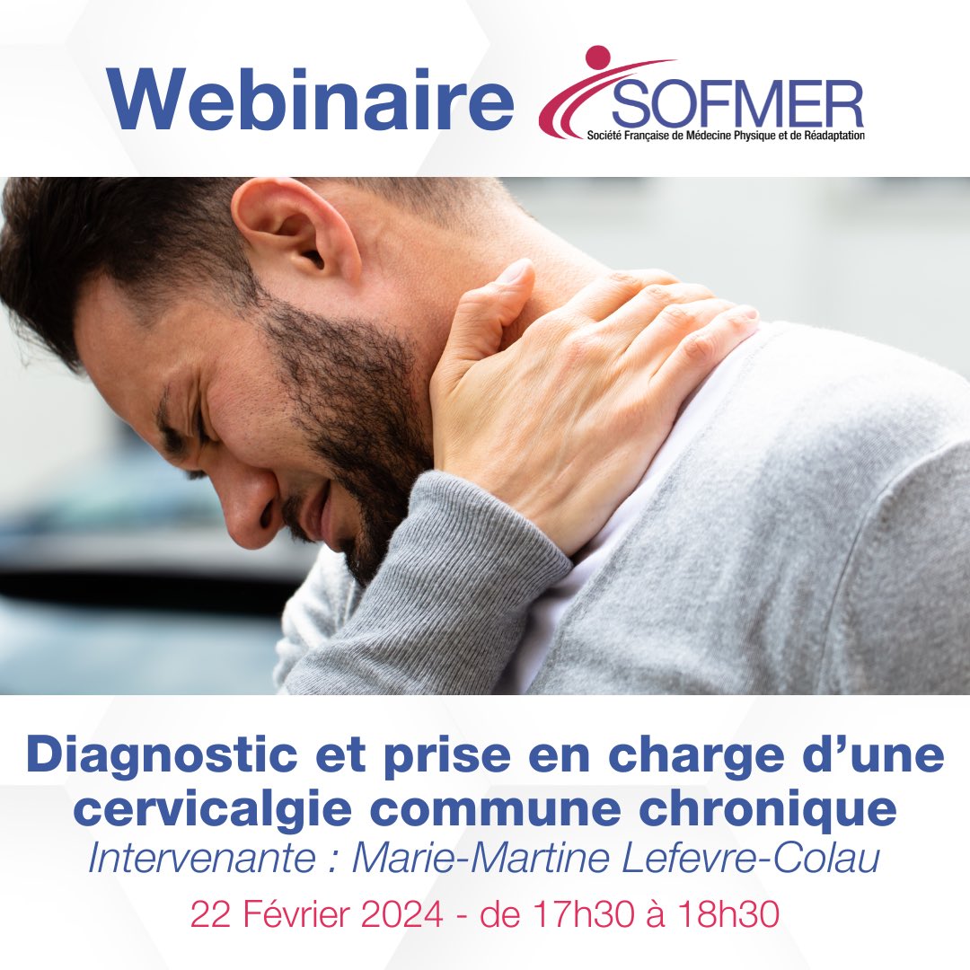 🎓NOUVEAU WEBINAIRE

👩‍⚕️Intervenante : Marie-Martine LEFEVRE-COLAU, MCU-PH en MPR

🔗 : Inscription depuis le lien en haut de notre compte !

Propulsé par <a href="/Invivox/">Invivox</a> 

#webinaire #webinar #mooc #webinairegratuit #webinairemédical #webinairemedecine
