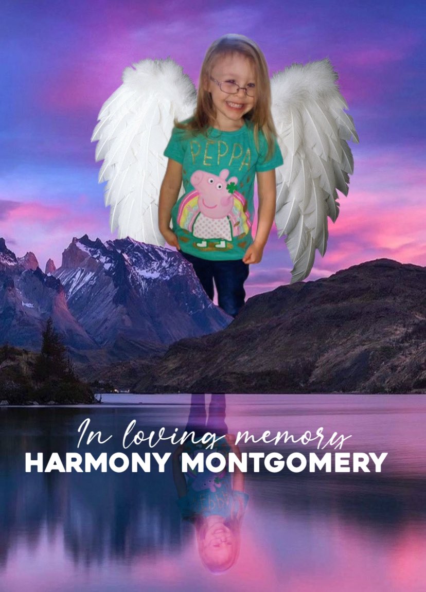 Rest in paradise beautiful angel! #HarmonyMontgomery  🩷