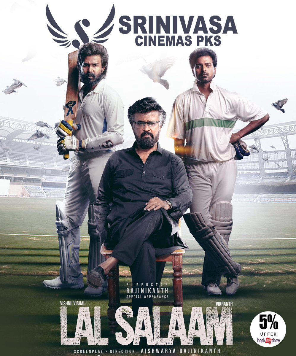 srinivasacinema's tweet photo. #LalSalaam

BookYourTickets

https://t.co/vOtFfdGIgT

#LalSalaamFeb9
#ActorRajinikanth
#ActorVishnuvishal
#ActorVikranth
#ActorSenthil
#ActorThambiramaiah
#VelloreCity
#LalSalaam
#Blockbuster
#LalSalaam
#SuperstarRajinikanth
#LalSalaamReview https://t.co/9ZDLodTUlR