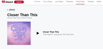 Jimin_wave1013O's tweet photo. 📢📢📢🚨🚨🚨
@iHeartRadio @bts_bighit @HYBEOFFICIALtwt
@BIGHIT_MUSIC @GeffenRecords
Is there a reason why Jimin's profile on iHeart's website that also includes the All Access streaming service has been claimed by some random person? Fix this!! https://t.co/z1sMKNKh98 https://t.co/dUyxImeGaK