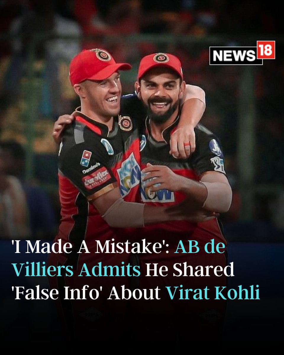 CNNnews18's tweet image. #ABdeVilliers had revealed that #Kohli’s second child is on the way leading to assumptions that it’s the reason behind him missing the first #twotests. However, De Villiers has now retracted his statement.

news18.com/cricket/i-made…