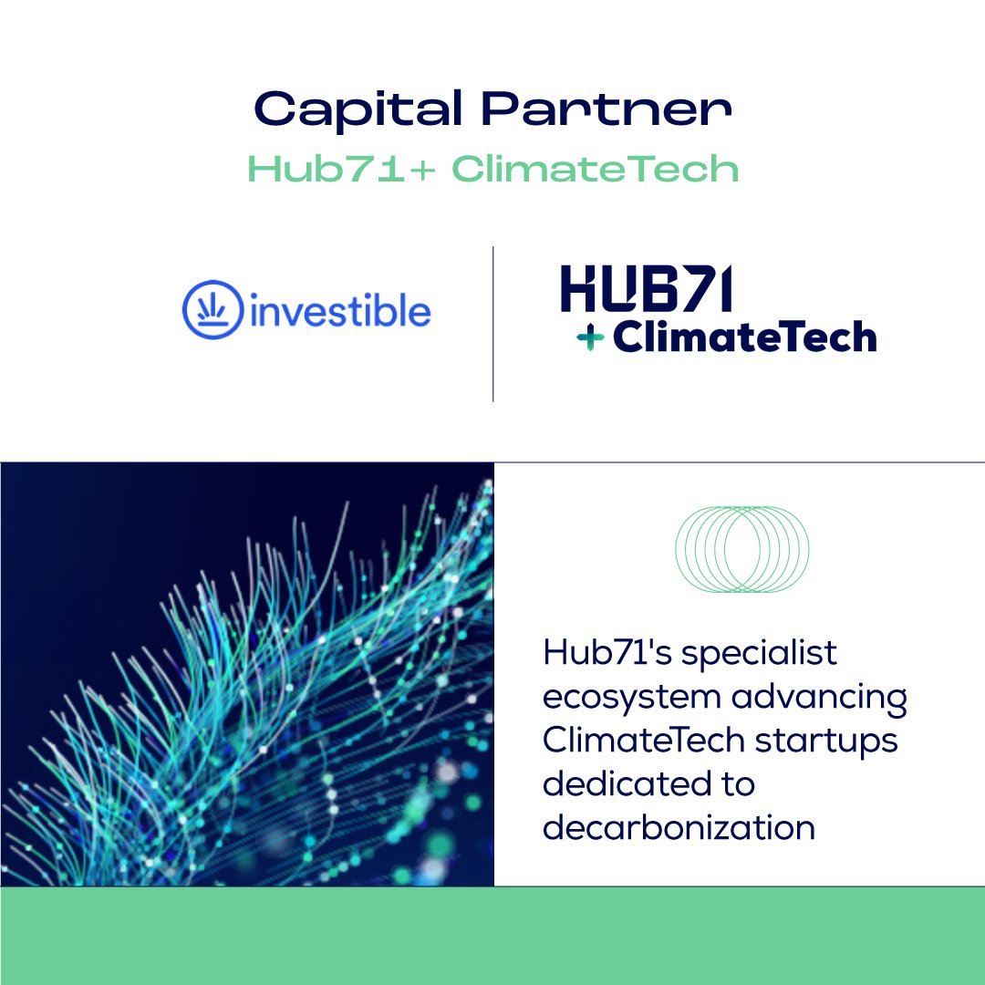 Congratulations to our friends at @hub71ad for the launch of the Hub71+ ClimateTech ecosystem. #ClimateTech startups can unlock access to a host of programs, initiatives, and a broad network in the MENA region from this growing ecosystem. 🌱 Learn more: hub71.com/program/hub71-…