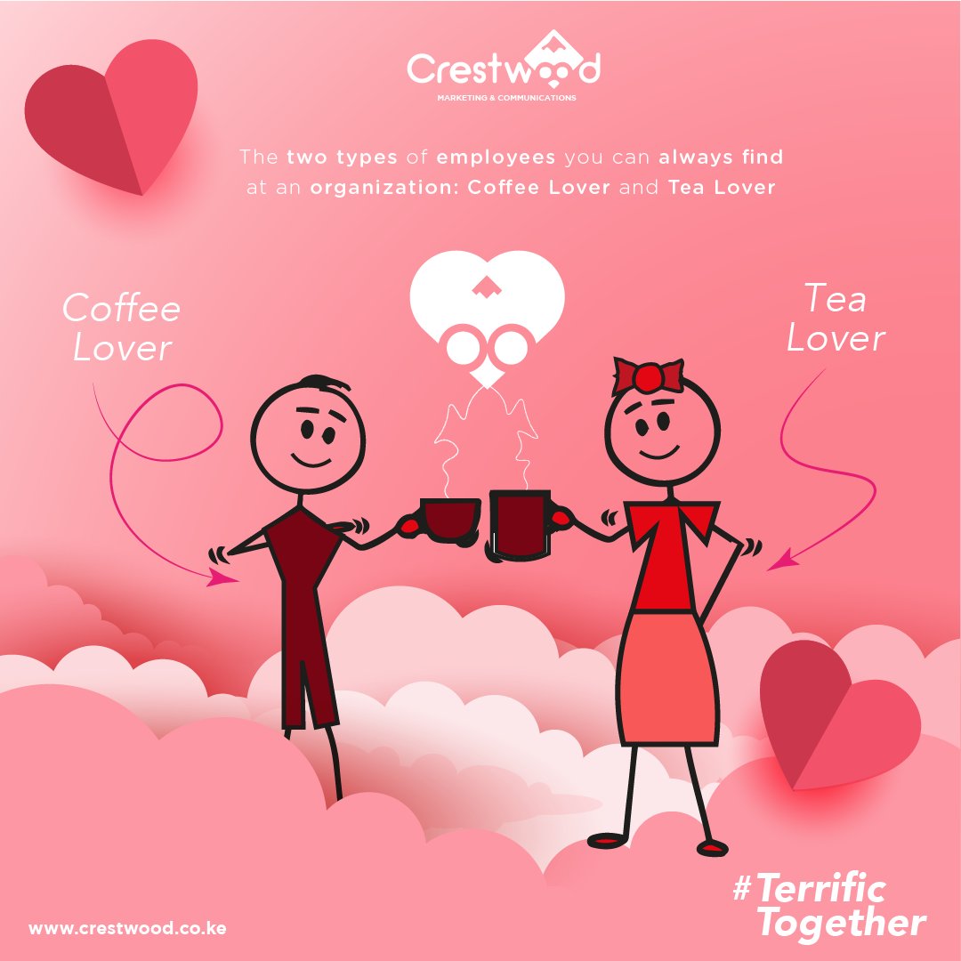 Love is in the air this month, and we're celebrating with a series on the two types of employees you'll always find in an organization. They're #TerrificTogether!

First up, let's talk about the classic duo: The Coffee Lover and The Tea lover. These two bring more than just their…