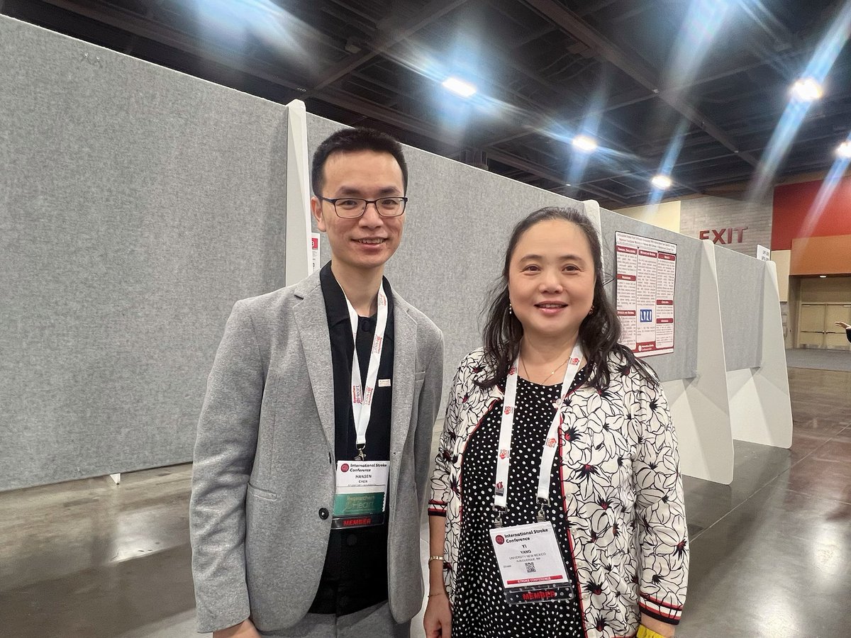 #ISC24 Great to see my previous mentor Dr. Yi Yang from @UNMPress University of New Mexico. Dr Yang has done great work on post-stroke BBB disruption and recovery. Check out her posters No. LBP4 and LBP20 @StrokeAHA_ASA @AHAScience