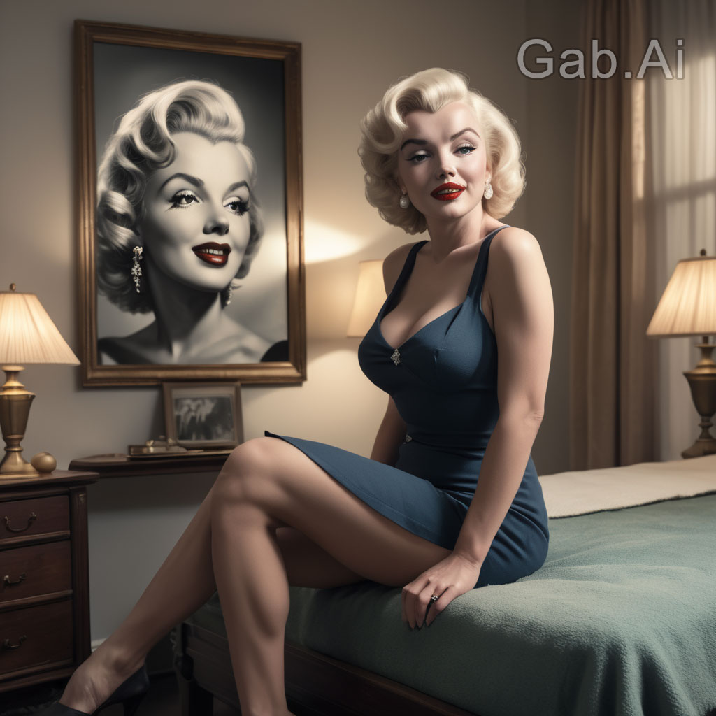 SaschMayer's tweet image. Doing a head-to-head with #AI #ImageGenerators tonight.
#AdobeFirefly vs @Gab__AI.
Both interesting and telling.
Judge for yourself:
Prompt: "Marilyn Monroe living her best life."