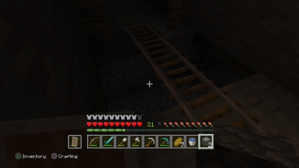 JaceAVinson's tweet photo. I found this glitch. Also I got a Nether portal. #Minecraft #MinecraftPS4 #MinecraftPS4Edition #MinecraftPS5 #MinecraftLegacy #MinecraftConsole #MinecraftLegacyEdition #MinecraftConsoleEdition #PlayStation #PS4 #PS5 #PS5Share https://t.co/Qo9r6VRRDB