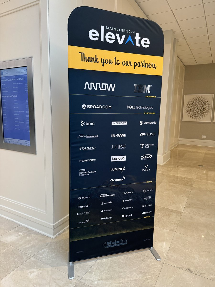 QuSecure's tweet photo. It was a great day at Mainline Elevate 2024 with the team, Stuart Oliver and JJ Cooney. Mainline Information Systems CEO Jeff Jeff Dobbelaere, and COO Perry Carfagna mentioned the importance of Post Quantum Cryptography during the keynote. https://t.co/6QrxoMhsMF