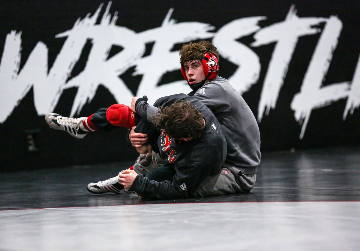 NIUWrestling's tweet photo. Locked in for Lock Haven 🔒 https://t.co/2byLO3wpas