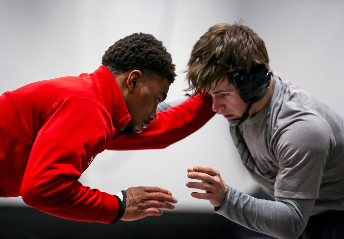 NIUWrestling's tweet photo. Locked in for Lock Haven 🔒 https://t.co/2byLO3wpas