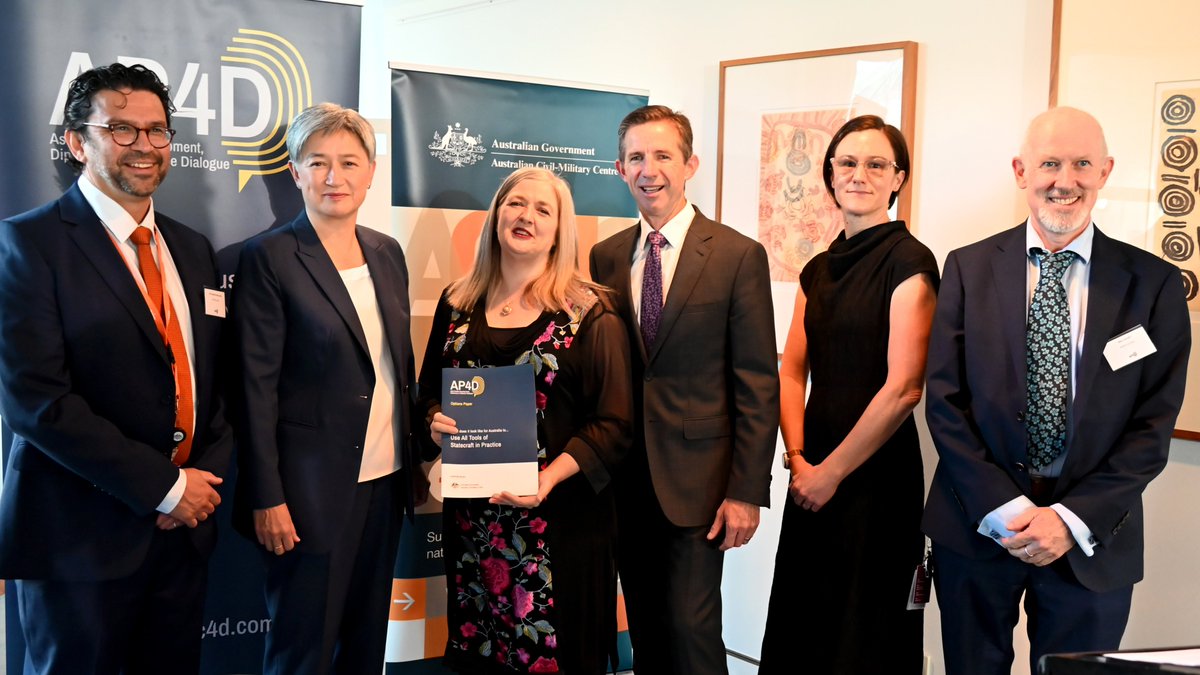 I was pleased to attend the launch of the @AustCivMil supported @AsiaPacific4D paper Whole-of-Nation Approaches to International Policy. It highlights the value of engaging a broad range of partners to give 🇦🇺 a competitive edge in a globalised world.