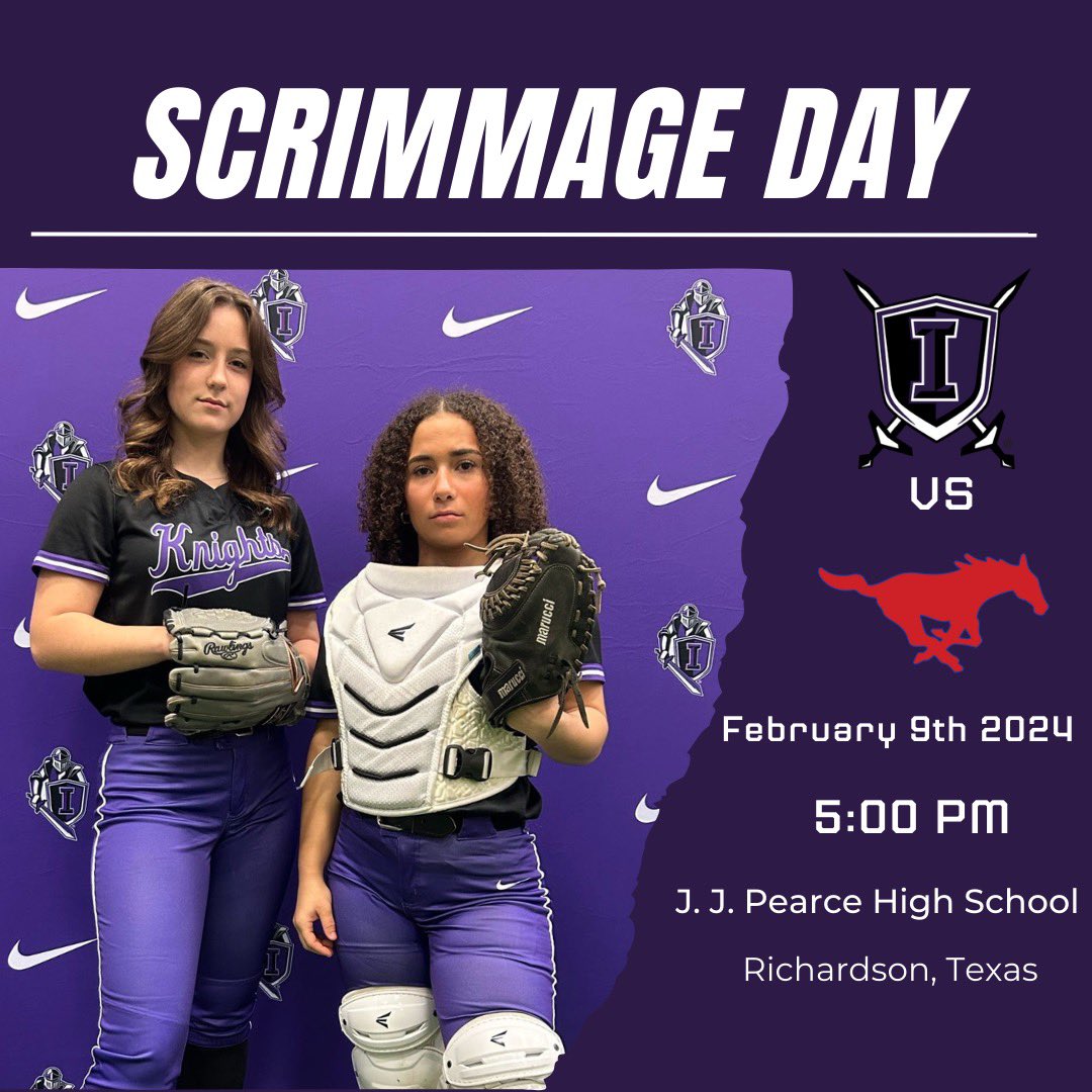 IndyKnightsSB's tweet photo. Last scrimmage tomorrow in Richardson! Let’s get after it Knights!!! ⚔️🥎 #StateOfMind⚔️ https://t.co/3mt435wdhb