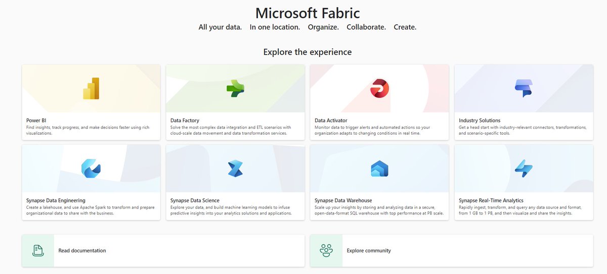 SyarmineS's tweet photo. There is a lot happening with Microsoft Fabric. 

My initial plan was to share about Microsoft Fabric - dah plan with @MHarizSharif on this - and why you as individuals (esp newcomers, learners, C-suite, also Python, SQL or R users) should leverage it. 

You start by learning PowerBI, then explore data engineering, data science and the others within one single place.

Microsoft is introducing Fabric as OneDrive for data (pic 1 and 2) - called OneLake.

A place where you store your data - similar experience like the OneDrive. 

But as Microsoft Fabric got so many updates for the past few weeks - need to reread and consolidate before sharing!

So rather than sharing specifically on Microsoft Fabric, I am sharing on how you can develop data acumen beyond PowerBI leveraging Microsoft Fabric and other materials. Contents will be shared upon vote completion. Stay tuned